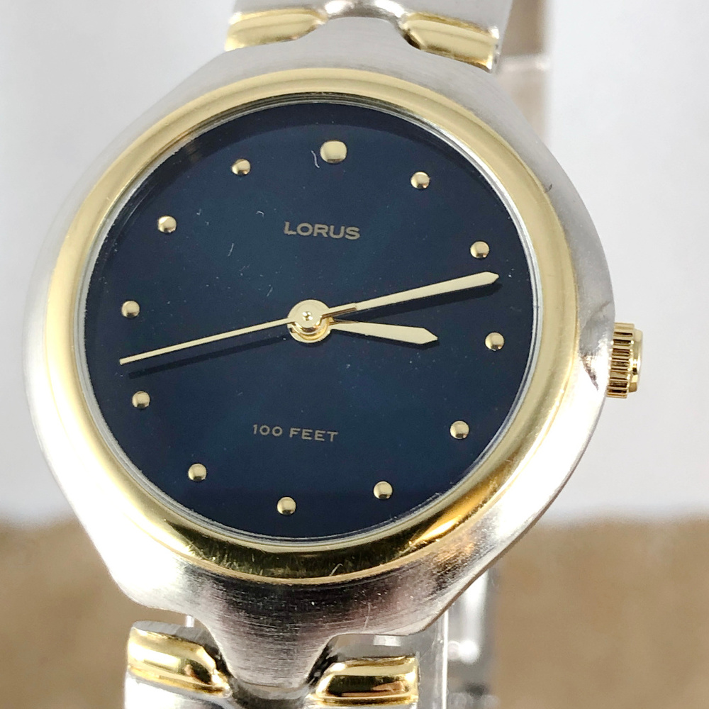 Vintage Lorus 2 Tone Ladies Watch Mid-Night Blue